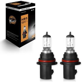 9007 HB5 Halogen Car Headlight Bulb, 65/55 W Waterproof, IP67, 9007 - High Performance Extra White Halogen Headlight Bulb, Fog Replacement Bulb (2 Pack)