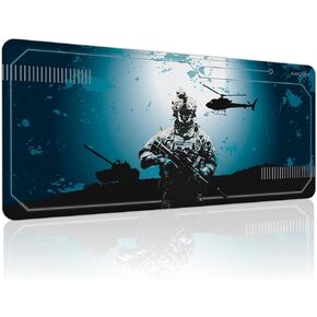 Aimzone Gaming Mouse Pad, Large Mousepad for Gamers, Large Keyboard Pad, Laser and Optical Mice, Micro-Weave with Stitched Edges, Extended Desk Pad, (31.5X13.8In), Non-Slip Rubber Base, Whole Desk Mat in Kuwait