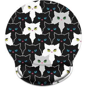 Britimes Cute Frog Animal Ergonomic Mouse Pad with Wrist Support Kawaii Happy Green Non-Slip Rubber Base Mousepad for Home Office Gaming Working Computers Laptop Easy Typing & Pain Relief