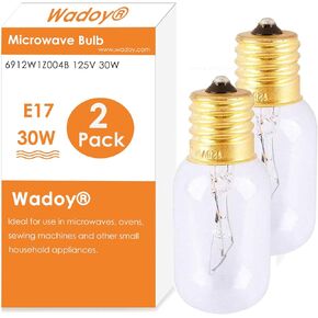 Wadoy Microwave Light Bulb Compatible with LG, Frigidaire, Kenmore Range Microwave, 6912W1Z004B 125V 30W Bulb, Appliance Light Bulb