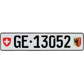 European License Plates Switzerland Random Characters