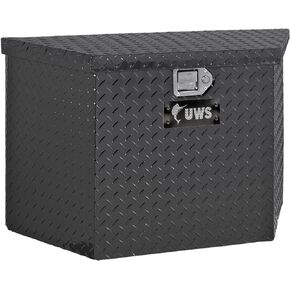 UWS TBV-49-BLK Black 49" Trailer Box with Beveled Insulated Lid