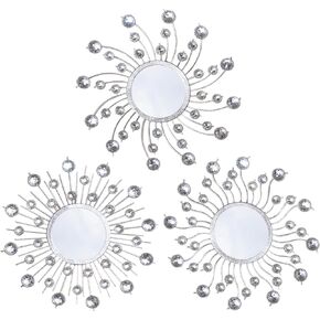 Mirror Wall Decor Silver Mirrors Metal Wall Mirrors Home Decorative Hanging Wall Art for Living Room Bedroom Entryway