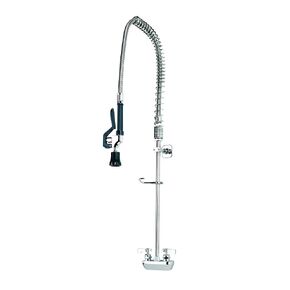 Krowne 17-124WL Royal Series Pre-Rinse Assembly, Wall Mount, 35"H with 15" Overhang, 4" Center, Wall Bracket, Ceramic Cartridge Valves, Built-in Check valves