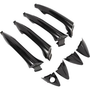 4PCS Exterior Door Handle Set Compatible with Hyundai Elantra 2011-2015 Elantra Coupe 2013-2014, Front Rear Left Right Outside Door Handle Replace 826513X000 826523X000 Black