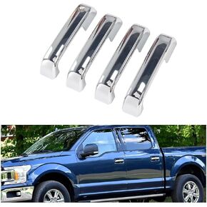 Chrome Exterior 4 Door Handle Covers Trim Compatible with 2015-2020 Ford F-150 2017-2022 Ford F-250/F-350/F-450/F-550 Super Duty W/O Smart Keyhole