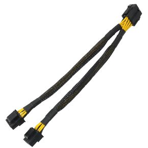 CPU 8 Pin Female to Dual PCIe 2X 8 Pin (4+4) Male Power Adapter Splitter Cable for Motherboard Power Adapter (Not GPU PCIe Splitter)