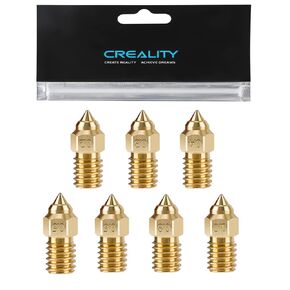 Creality 22PCS Ender 5 S1 Brass Nozzles Kit, 3D Printer 10PCS 0.4mm and 2PCS 0.2mm, 0.3mm, 0.5mm, 0.6mm, 0.8mm, 1.0mm Nozles Kit for Ender 3 V3 SE, Ender 5 S1, Ender 7, Spider 1.0