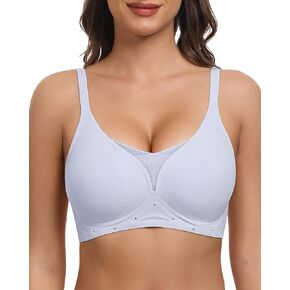 Soft Wireless Women's Bras Mesh V Neck No Underwire Supportive Everyday Bras Smooth Sleep Bralette