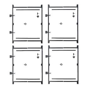 Steel Frame Gate Kit, 36"-60" Wide Opening Up To 7' High (4 Pack)