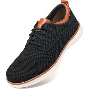 VILOCY Men's Wide Casual Dress Oxfords Business Shoes Fashion Sneakers Mesh Breathable Comfortable Walking Shoes