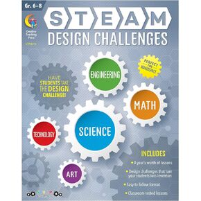 CTP STEAM Design Challenges Resource Book, 6-8 Grade Lesson Plan, 152 Pages (Creative Teaching Press 8213)