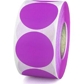 Target Label Sticker Shooting Paster 2 Inch Round Color-Code Dot Labels Purple Round Sticky Labels For Moving, Storage, Inventory, Organizing, Color Coding, Arts & More - Easy To Peel & Apply (Purple)