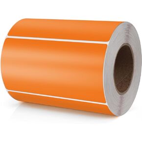 White Rectangle Stickers 4 x 2 Inch Color Coding Labels Vinyl Roll Self-Adhesive Waterproof Removable 500 PCS