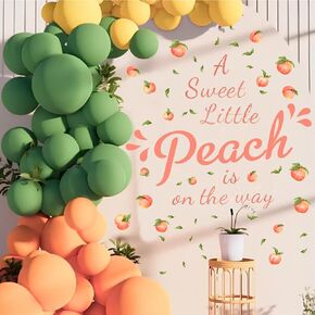 Baby Shower Party Decal Sign A Little Cutie is On The Way Backdrop Decals Welcome Baby Sign Decor Balloon Arch Decal Gender Reveal Party Decorations Baby Shower Party Supplies Decorations