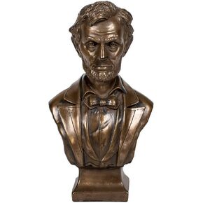 PTC 7.5 Inch Bronze Colored Abraham Lincoln Bust Figurine Statue