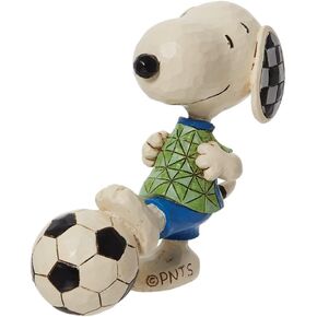 Enesco Jim Shore Peanuts Mini Snoopy Soccer Figurine 3 Inch Multicolor