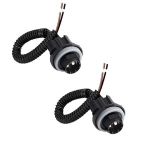 License Plate Lights Cover Lens Socket Rear Lamp Wire Harness Compatible with Chevy Silverado Suburban Tahoe Cadillac Escalade EXT GMC Sierra, Pack of 2