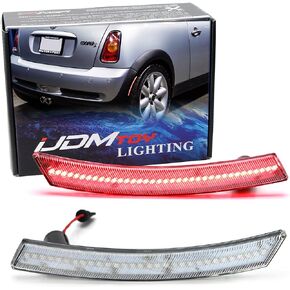 iJDMTOY Smoked Lens Red Full LED Rear Side Marker Light Kit Compatible with 2002-08 Mini Cooper R50 R52 R53 1st Gen, Powered by SMD LED, Replace OEM Back Sidemarker Lamps