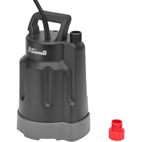XtremepowerUS Submersible Water Pump 1/3 HP 1700GPH High-Flow Thermoplastic Utility Pump Electric Transfer Water Pump Pool Tub Garden Pond Draining