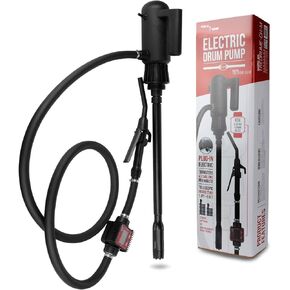 TERA PUMP TREDRUME-CH-M Telescopic Chemical Pump - Electric 55 Gal Drum Barrel Pump with Flow Meter/Ethanol/Methanol/DEF/Water (Transfer up to 4.2 GPM)