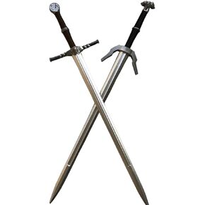 damdos Halloween Prop Cosplay Swords Jewel Sword Double Beast Sword 1:1 Cosplay Wild Sword Hunt Role Play Birthdays Gift (2PCS Sets)