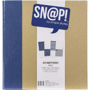Simple Stories Navy Sn@p Binder 6"X8"