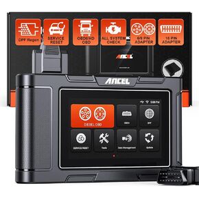 ANCEL HD3300 Plus Heavy Duty Truck Scanner, Full System DPF Regeneration Scanner, Diesel Scanner Diagnostic Tool, Oil Reset,Free-Update,Fits for Diesel Engine Cummins Caterpillar Detroit Paccar Volvo