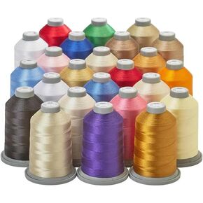 Preeminent Collection - Glide Polyester Thread No 40-24 Vibrant Colors for Quilting, Sewing, and Embroidery - 5,500yds Spools - Trilobal Essential Sewing Thread Set for Craft Enthusiasts
