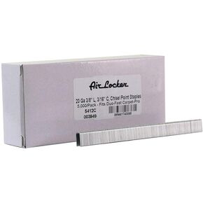 Air Locker 5412C 20 Gauge 3/8-Inch Length, 3/16-Inch Crown, Chisel Point Staples - 5,000/Pack
