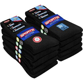 Men's Sports Socks 10-Pack Cushioned Crew Socks, Pack of 10 Pairs