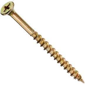 47680 8-Inch x 2-1/2-Inch All Purpose Wood Screw with Phillips Drive, Yellow