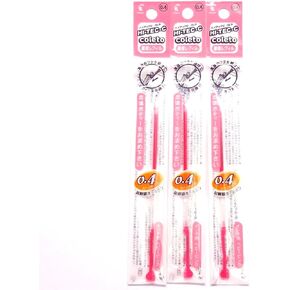 Pilot Hi-Tec-C Coleto Gel Ink Pen Refill 0.4mm, Baby Pink, × 3 Packs/Total 3 pcs