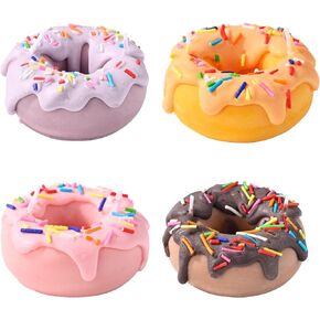 Decorative Scented Donut Candle, Handmade Stylish Candle for Gift, 100% Soy Wax, Colorful