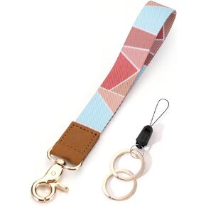 Keychain Lanyard Wristlet Strap, Stylish Wrist Keychain for Key, Cellphone, ID Card Holder, Wallet, Camera, Car Key, USB