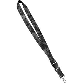 Print Lanyard - Satin Keychain Necklace With Side Release Buckle and Snap, ID Badge Holder - 1 Inch, Barbed Wire Print