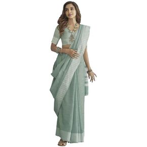 ساري حريمي منسوج ذاتيًا من القطن والجاكار مع قطعة بلوزة غير مخيطة in Kuwait