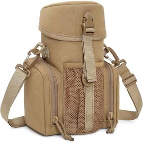 Tactical Molle Water Bottles Bag Pouch with Strap, Water Bottle Carrier Bag Molle Tactical Pouches for Backpack