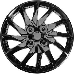14 Wheel Cover Hupcaps 15 Inch Hubcaps Car Hub Caps Car Parts Black Decor Tire Exterior Caps Hubcaps Decor Automotive Hubcap Wheel Simulators Universal to Rotate Steel Ring Cover