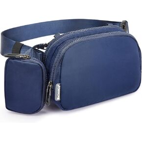 Newshows Fanny Pack مع حقيبة صغيرة للنساء والرجال، حقائب خصر أنيقة بخاصية حجب RFID وحقيبة بوم كاجوال للاستخدام في الهواء الطلق والسفر والمشي لمسافات طويلة وركوب الدراجات والجري (وردي) in Kuwait