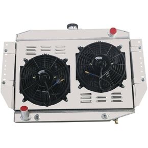 3 Row Radiator+Shroud Fan For 1972-1979 1975 76 Jeep Wagoneer/Cherokee 5.9L V8