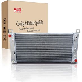 ColQuee 2370 3 Row Core All Aluminum Radiator For 1999-2014 00 01 02 03 04 05 06 08 09 10 11 12 13 Chevy Suburban Silverado 1500 2500 HD Tahoe GMC Yukon pickup Sierra V8/ Escalade(3 Row Core)