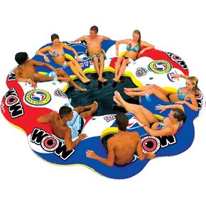 WOW Sports - Tube A Rama - Inflatable Floating Island For Up To 10 people - Water Raft Tube For Adults