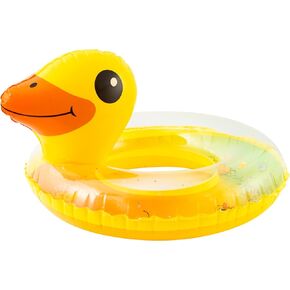 Zainpe Duck Inflatable Pool Float with Glitters Inflation Yellow Swimming Ring Summer Outdoor Water Lounge Inflatable Raft Tube Fun Beach Floaties Vinyl Swim Floaty Pool Toy for Kid Toddler Girl Boy