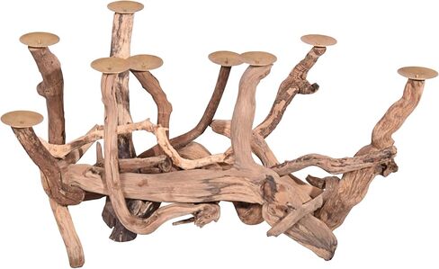 Karma Gifts Driftwood Candle Holder Bleached Large HORIZONAL in Saudi Arabia