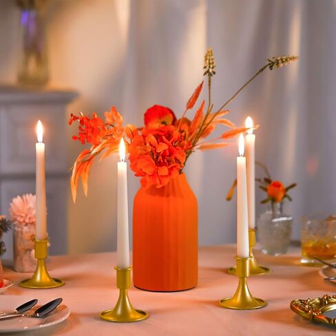 36 Pcs Candlestick Holders for Wedding Gold Taper Candle Holders Bulk Gold Candle Stick Metal Vintage Candle Stick Holder for Vintage Wedding Table Centerpiece Reception Banquet in Kuwait