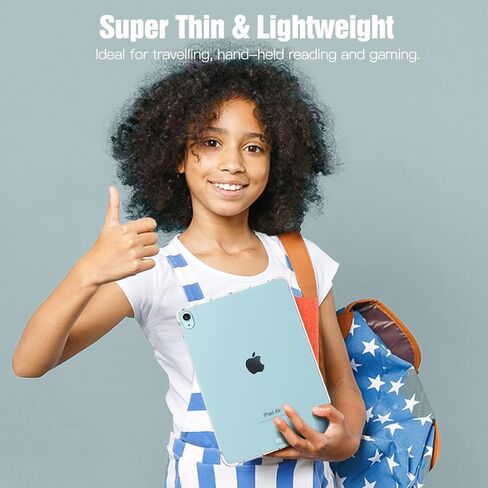 TiMOVO Case for iPad Air 11 Inch M2 2024, iPad Air 6th/5th/4th Generation Case (2024/2022/2020), Slim TPU Clear Transparent Back Protective Cover, Support Apple Pencil Pro/2nd/USB-C - Clear in Saudi Arabia