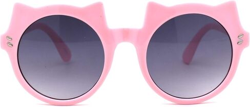 SA106 Girls Kids Size Kitty Cat Ear Round Plastic Circle Sunglasses in Saudi Arabia