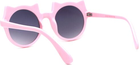 SA106 Girls Kids Size Kitty Cat Ear Round Plastic Circle Sunglasses in Saudi Arabia