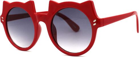 SA106 Girls Kids Size Kitty Cat Ear Round Plastic Circle Sunglasses in Saudi Arabia